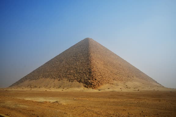 26715- The Red Pyramid as the Nile morning mist begins to lift