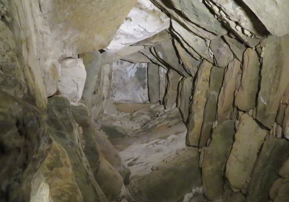 Corbelled ceiling of Newgrange passage tomb