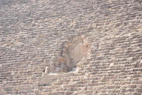 Entrance to Great Pyramid of Giza May 2015