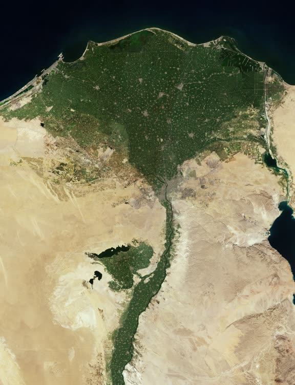 Cloud-free Egypt and the Nile River