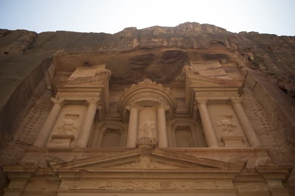 Petra detail of Al Khazneh (The treasury) 1635